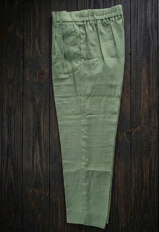 Pantalón fluido de pinzas Lefties talla L (40) en verde menta, ¡casi nuevo! 🌿